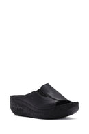 Women's Black Thick Soled Comfort Slippers | Derimod