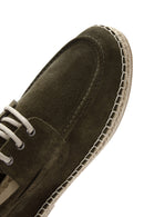 Men's Khaki Suede Leather Espadrille | Derimod