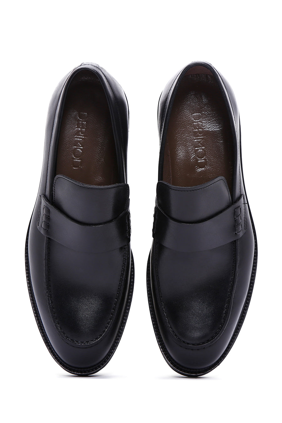 Men's Black Leather Casual Loafer
