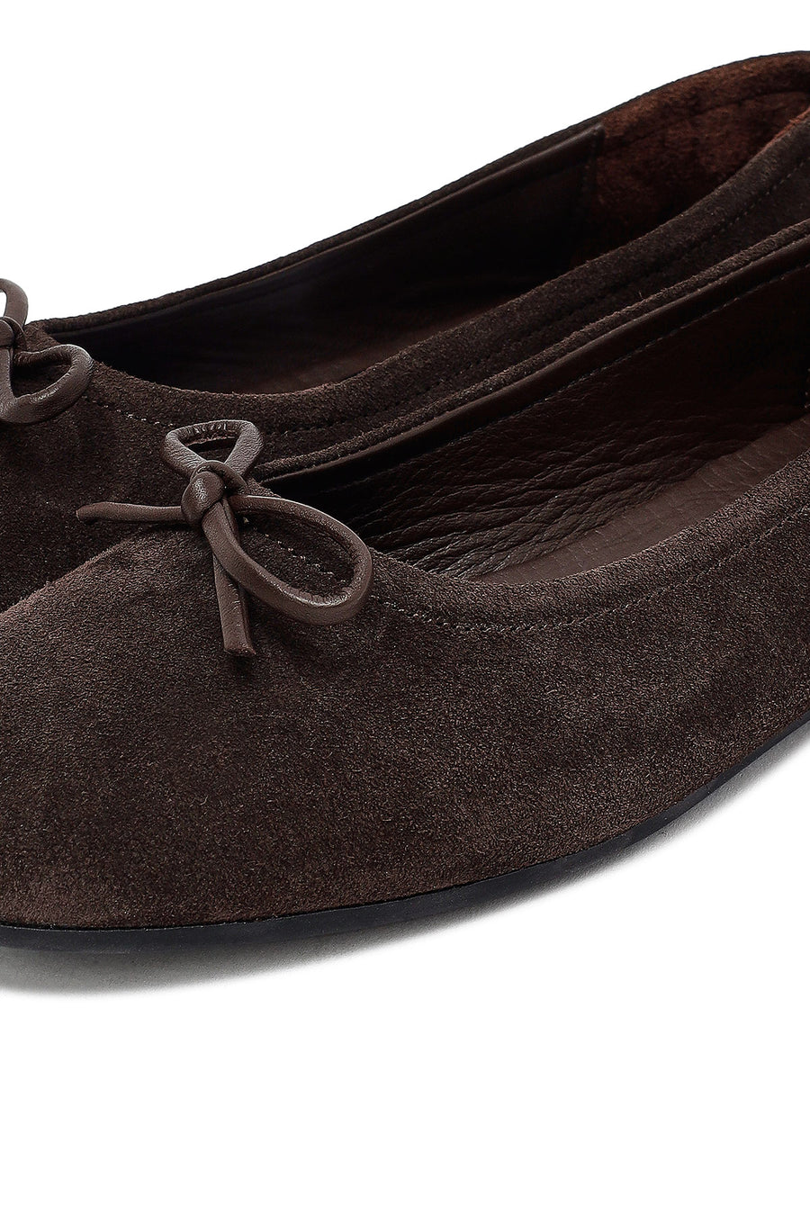 Woman Brown Suede Leather Babet