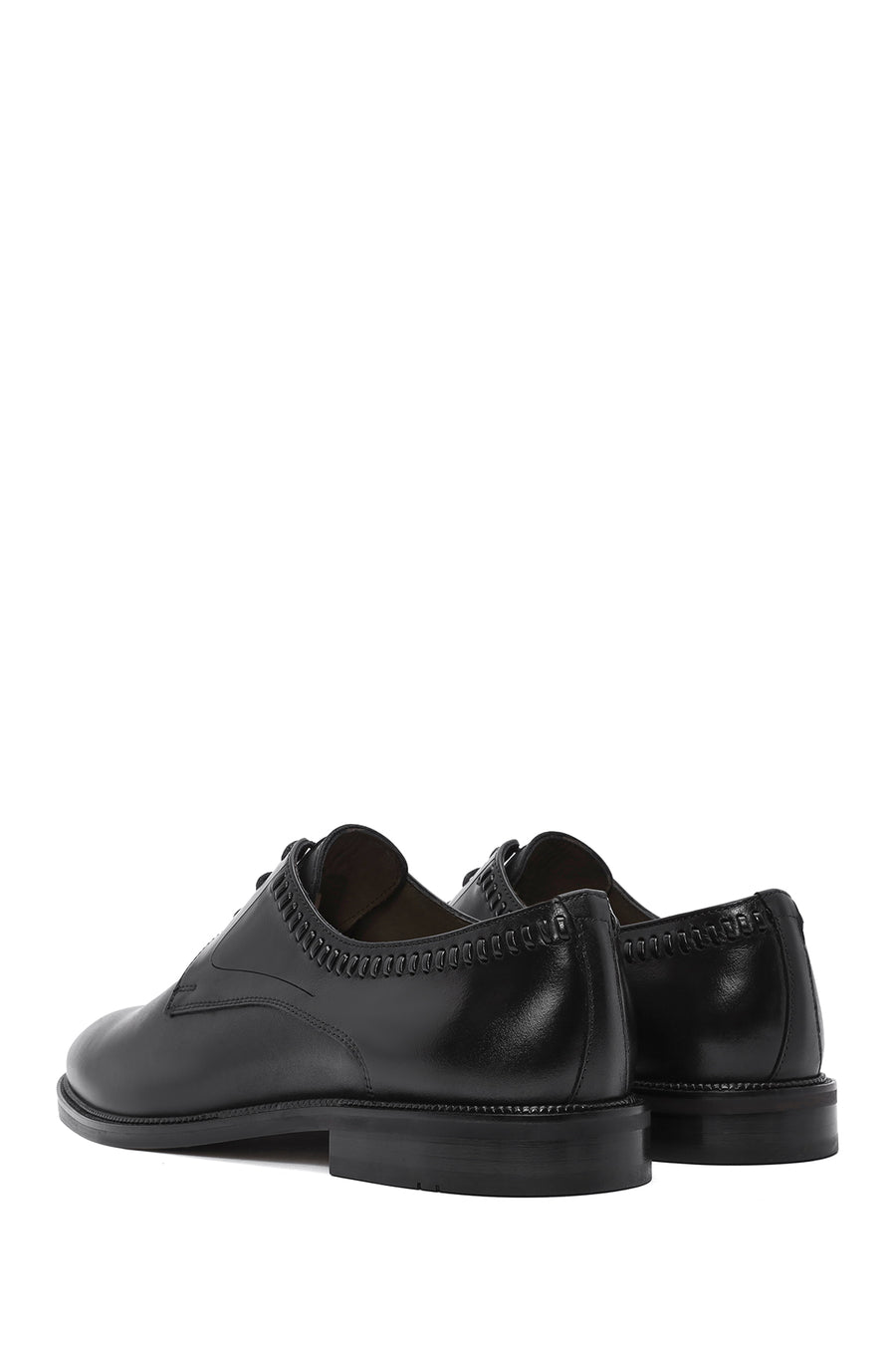 Men's Black Laced Leather Classic Shoes