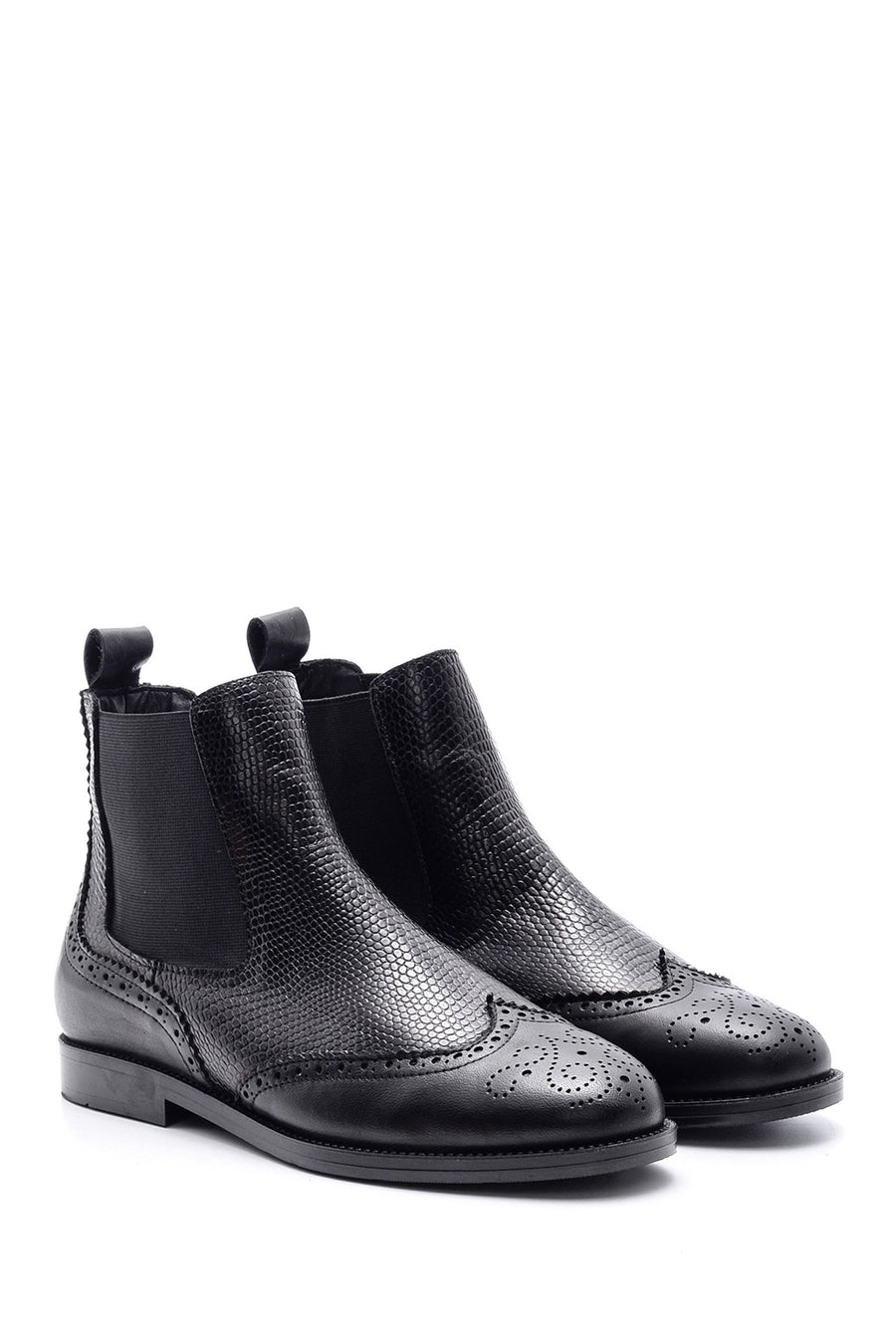 Women's Snakeskin Patterned Leather Boots