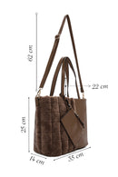 Women's Brown Long Strap Plush Handbag | Derimod