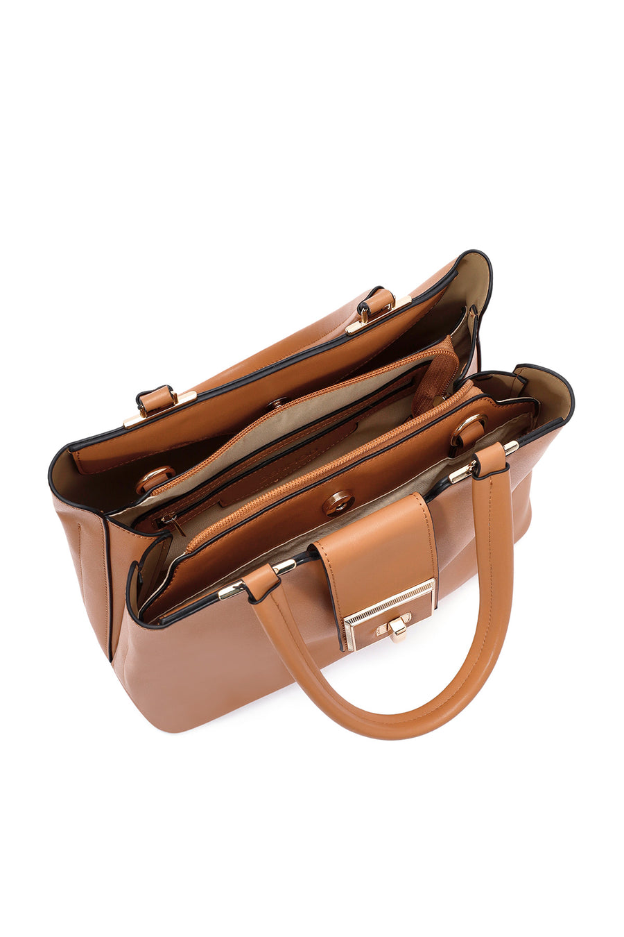 Women's Tan Long Strap Shoulder Bag