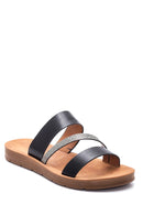 Women's Black Stone Slippers | Derimod