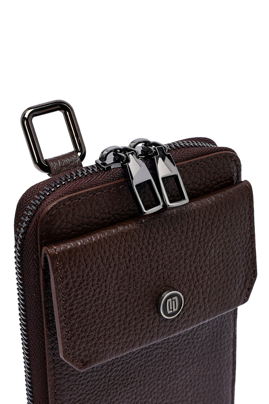 Men's Brown Leather Crossbody Bag