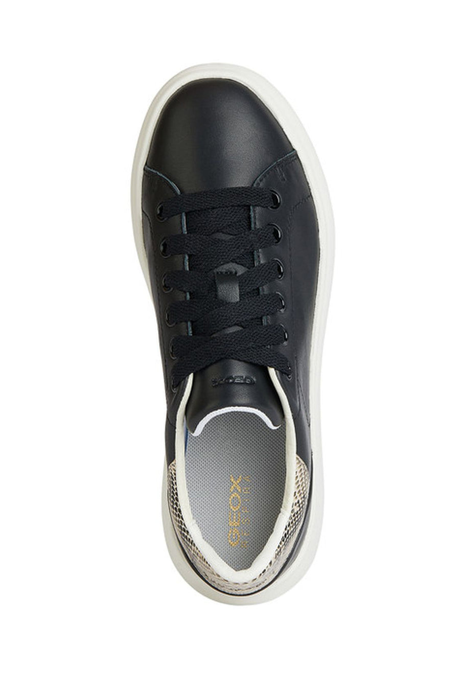 Geox Kadın Siyah Spherica Ec4.1 Bağcıklı Deri Sneaker