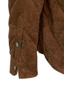 Kante Men's Camel Shirt Collar Suede Leather Coat | Derimod