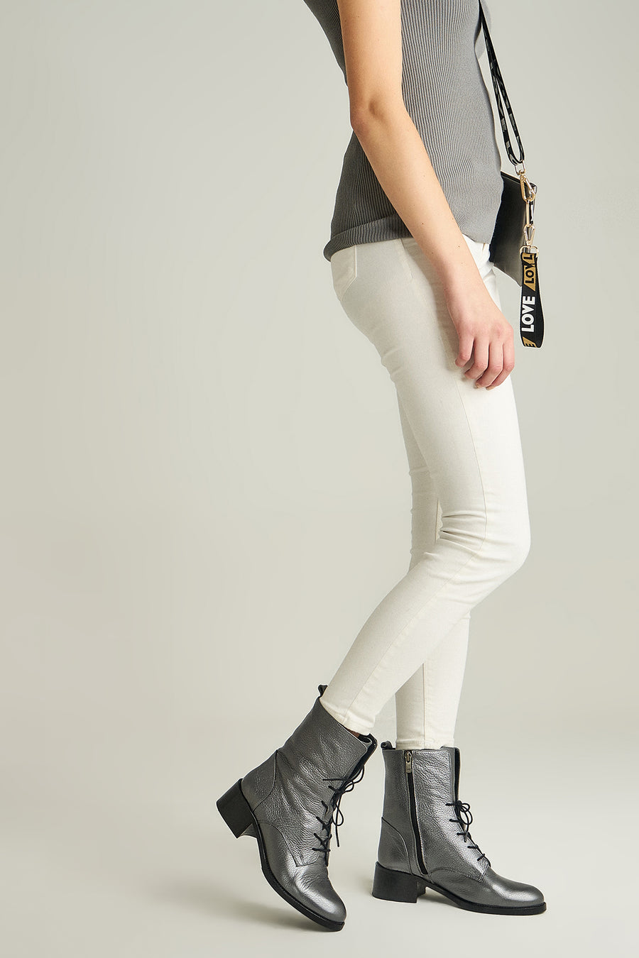 Soft Leather Women's Silver Boots