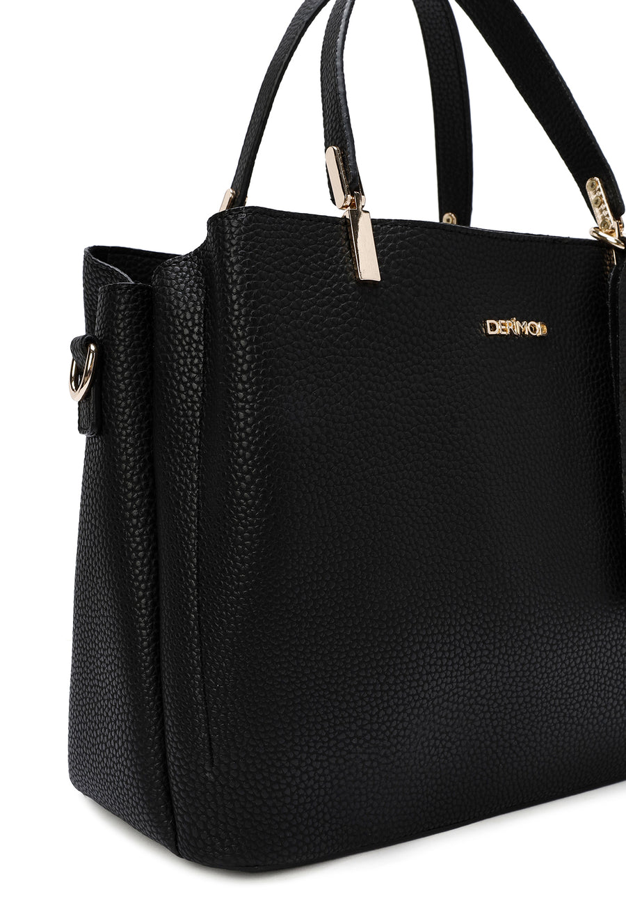 Women's Black Long Strap Accessory Detailed Handbag