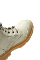 Women's Cream Leather Boots | Derimod
