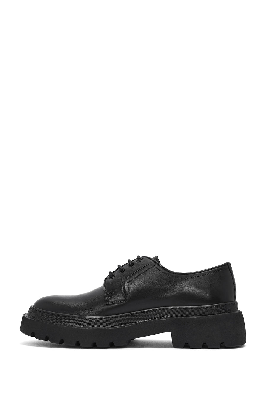 Men's Black Lace-up Leather Casual Shoes