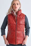 Los Angeles Women's Leather Vest | Derimod