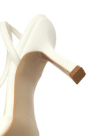 Women's White Ankle Buckle Thin Heel Sandals | Derimod