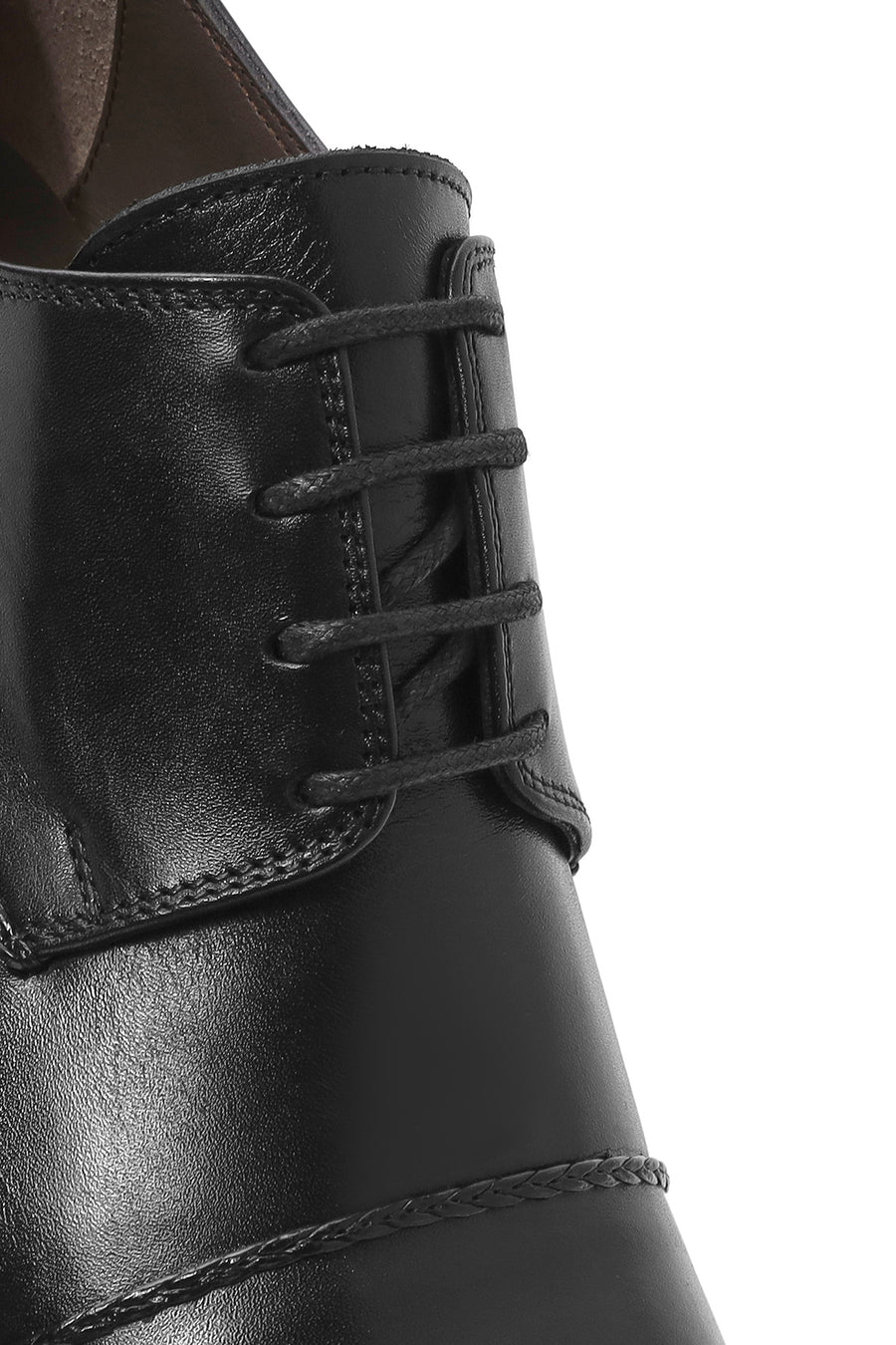 Men's Black Laced Leather Classic Shoes