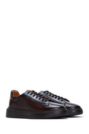 Men's Brown Leather Thick Sole Sneaker | Derimod