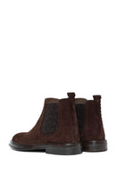 Men's Brown Suede Leather Chelsea Boots | Derimod