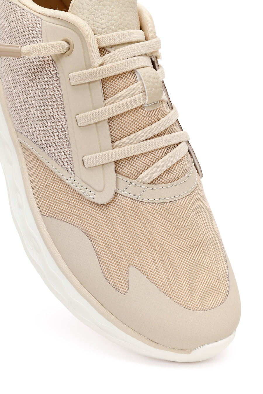 Derimod Zero Women's Beige Laced Thick Soled Fabric Sneakers