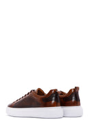 Men's Tan Leather Thick Soled Sneaker | Derimod