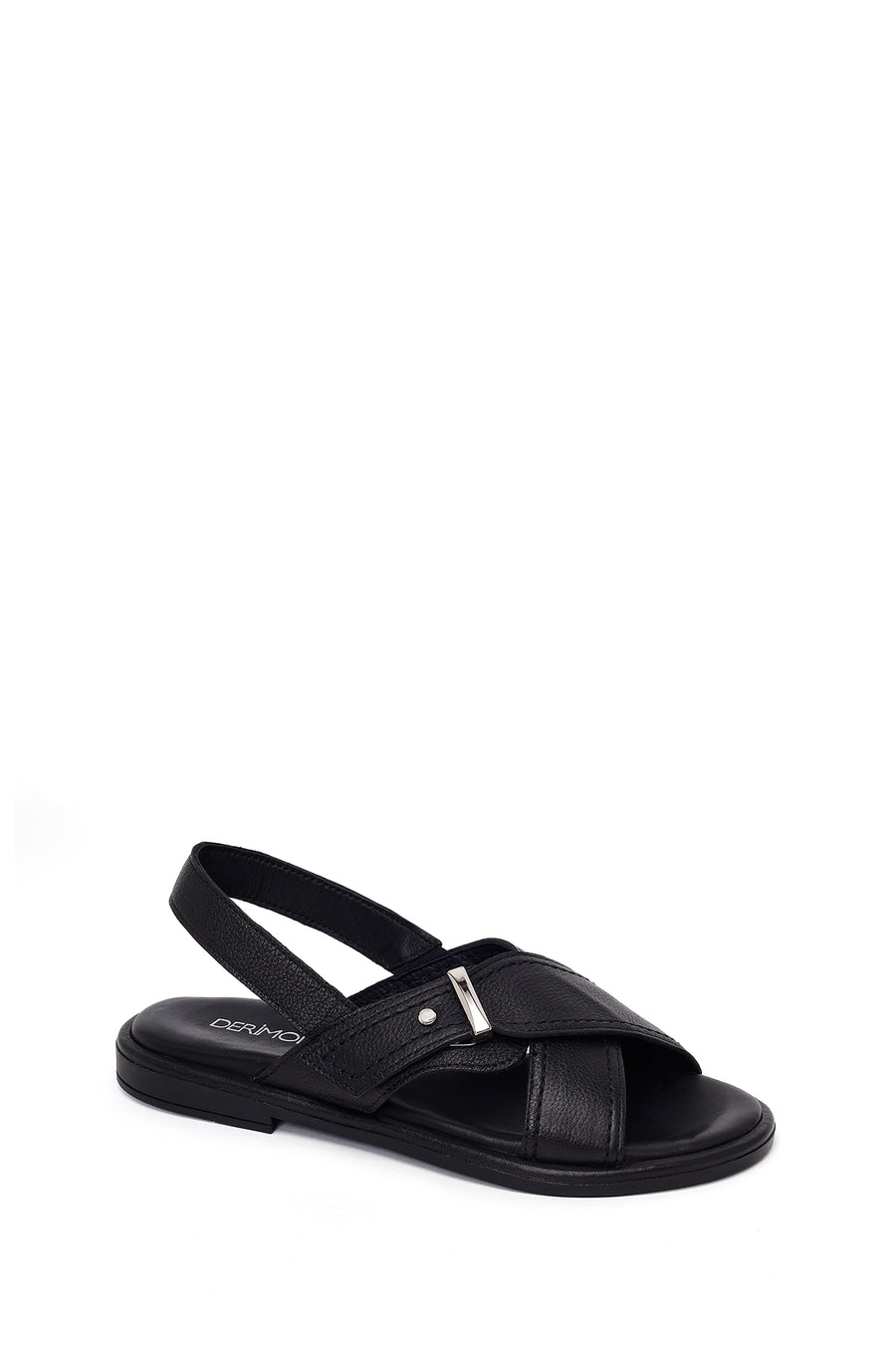 Woman Black Leather Sandal