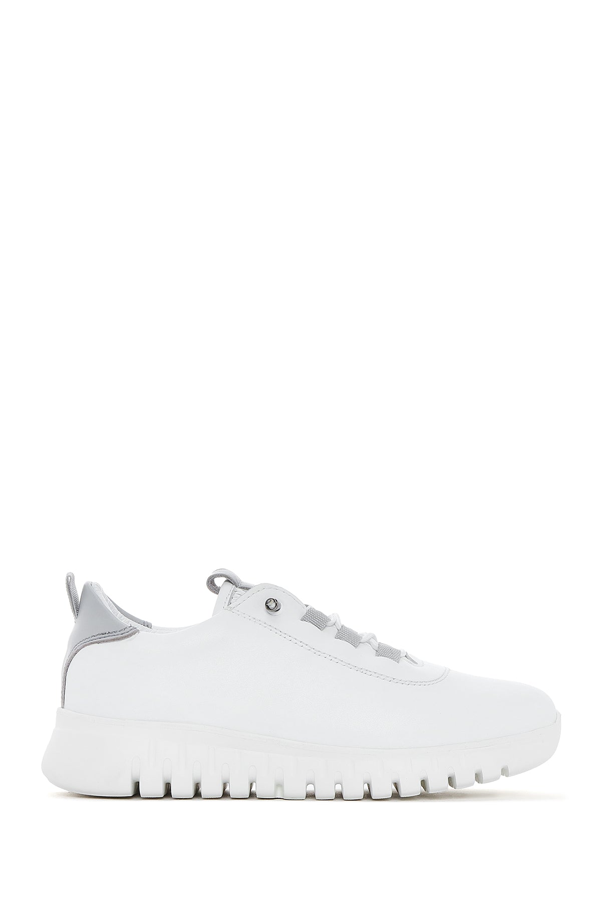 Kadın Beyaz Bağcıklı Deri Sneaker 25SFD501918 | Derimod