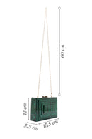 Women's Green Long Chain Strap Mini Crossbody Bag | Derimod