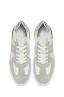 Men's White Lace-up Leather Sneaker | Derimod