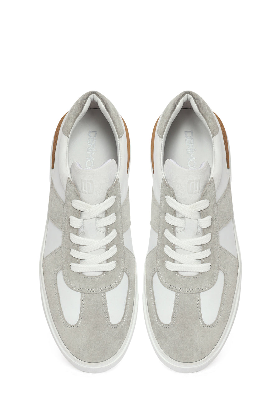 Men's White Lace-up Leather Sneaker