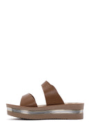 Women's Tan Thick Soled Slippers | Derimod