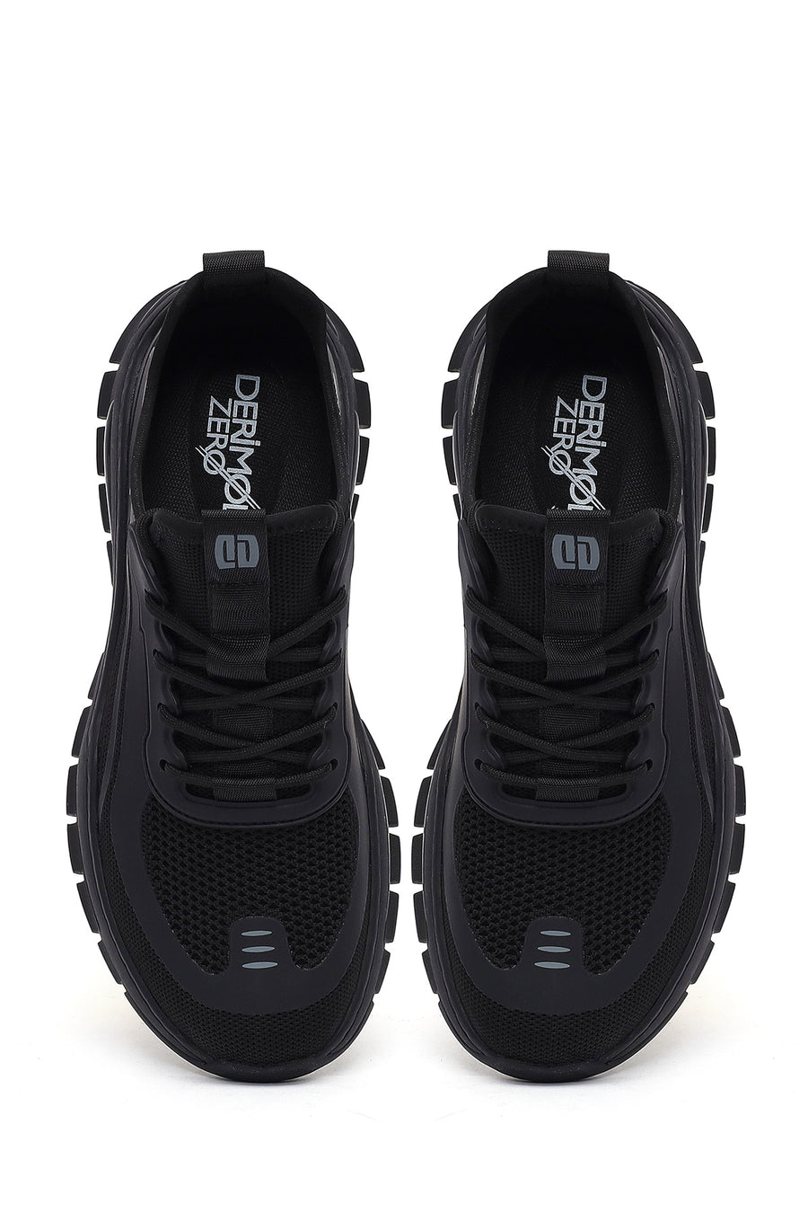 Derimod Zero Men's Black Lace Up Fabric Sneaker