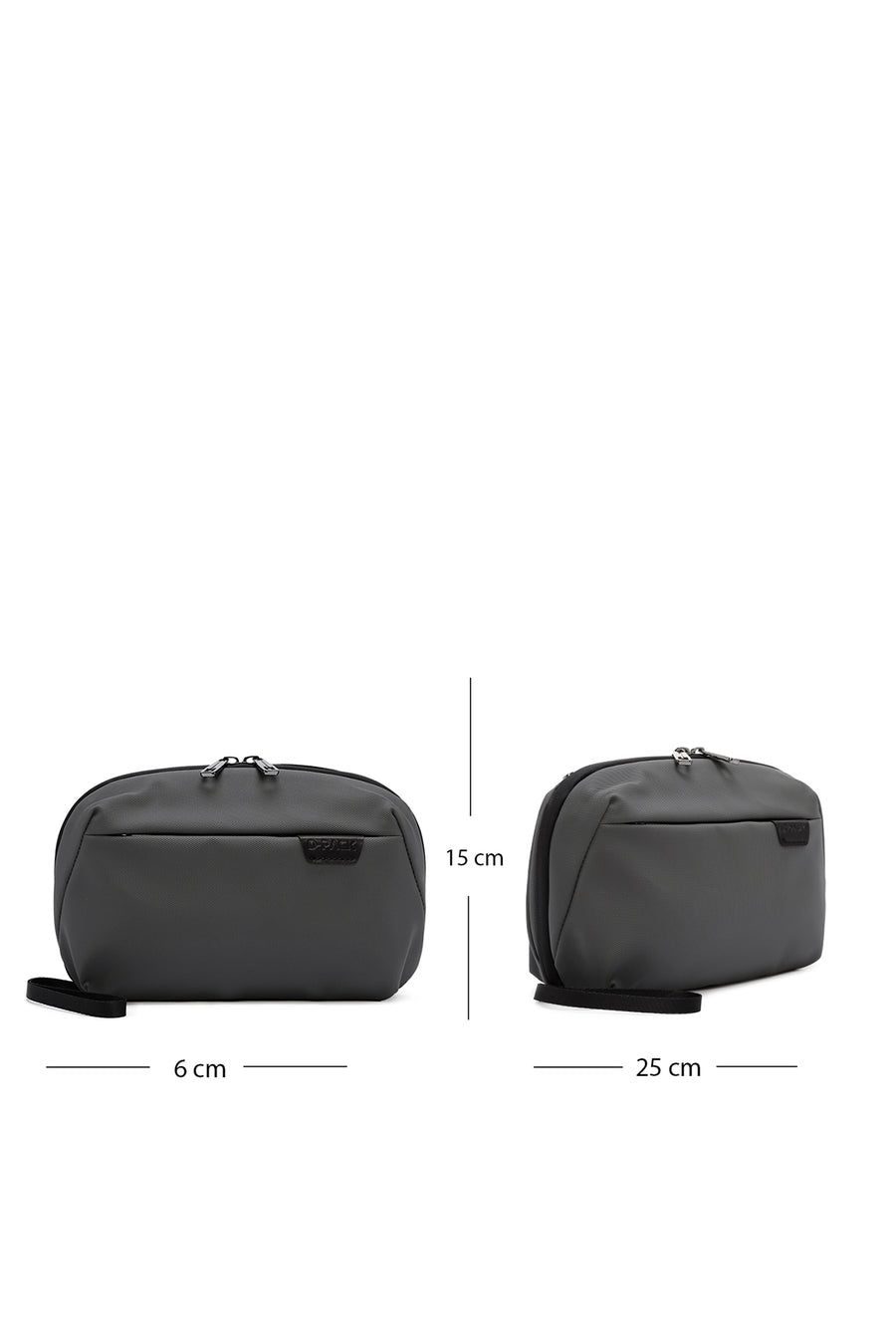 D-Pack Men's Grey Fabric Handbag