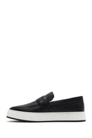Men's Black Chunky Leather Loafers | Derimod