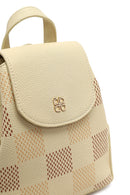 Women's Beige Printed Backpack | Derimod