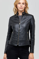 Daisy Kadın Siyah Deri Ceket | Derimod