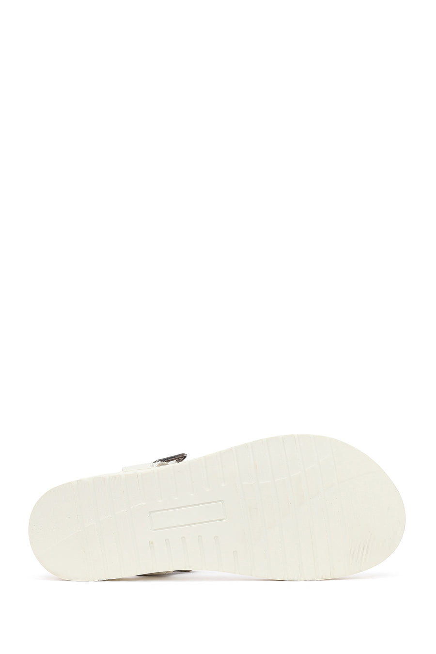 Women's White Leather Comfort Sandals