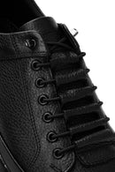 Men's Black Lace-up Leather Sneaker | Derimod