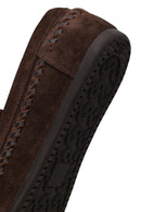Woman Brown Tasselled Suede Loafer | Derimod