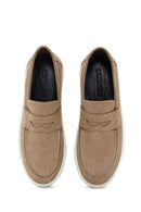 Men's Sand Nubuck Leather Casual Loafer | Derimod