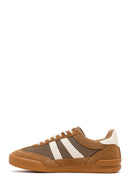Women's Brown Lace-Up Leather Sneakers | Derimod
