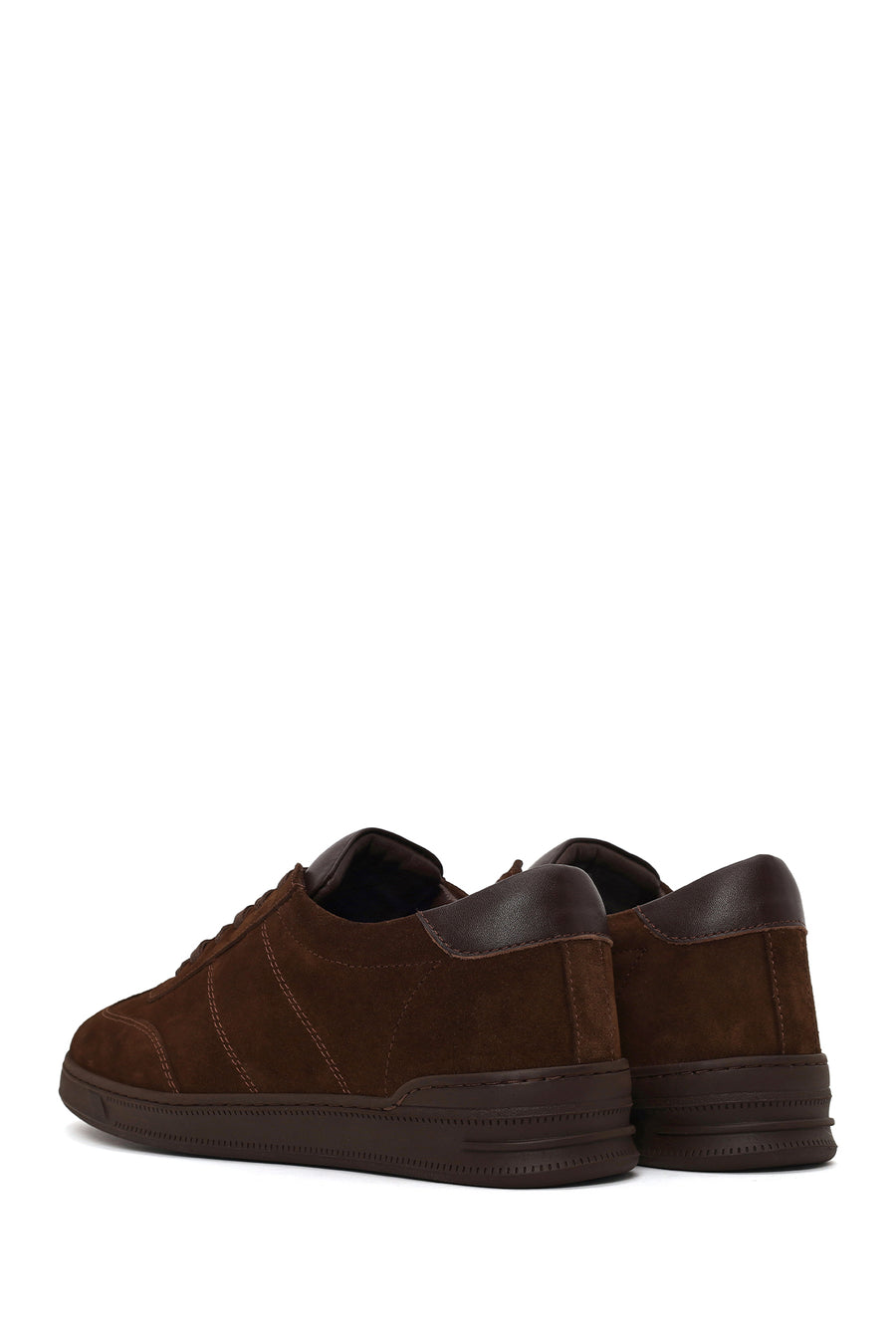 Male Brown Lace-Up Suede Leather Sneaker