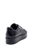 Men's Leather Zipper Detailed Sneaker | Derimod