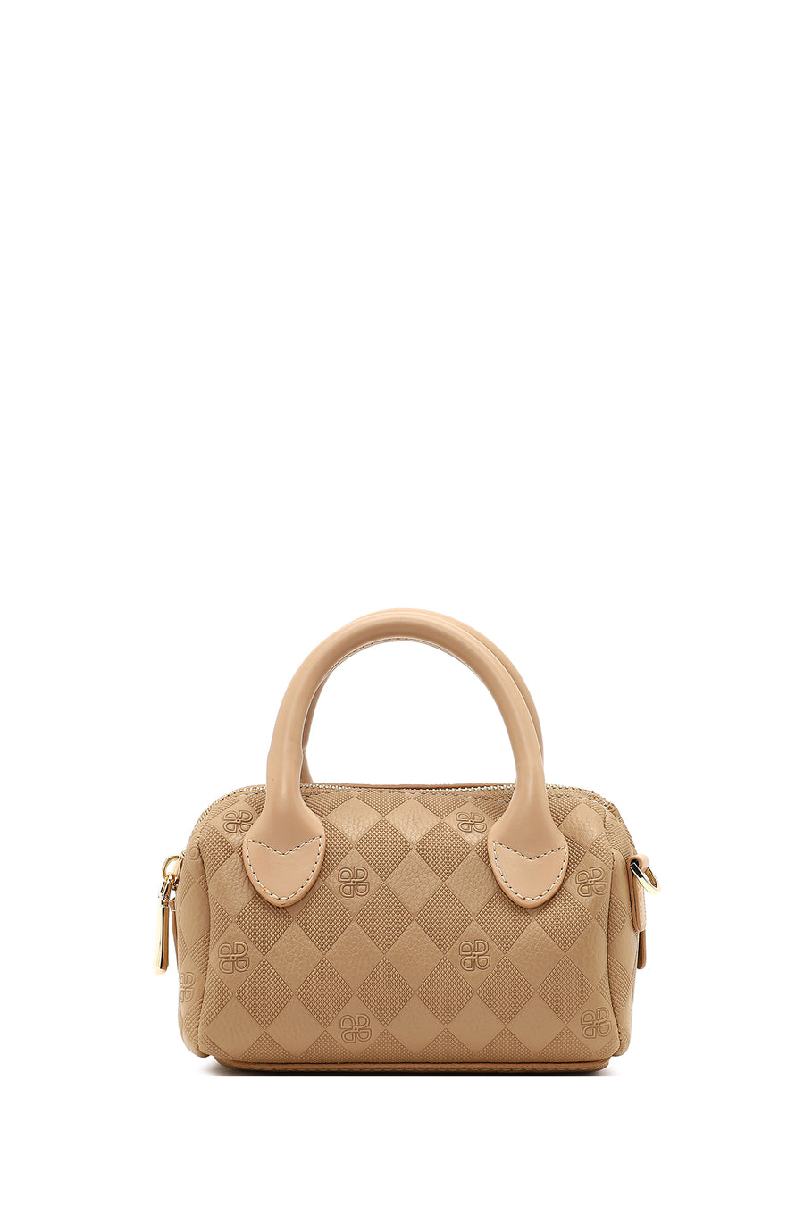 Women's Brown Long Strap Printed Mini Crossbody Bag