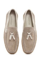 Men's Beige Suede Leather Casual Loafer | Derimod