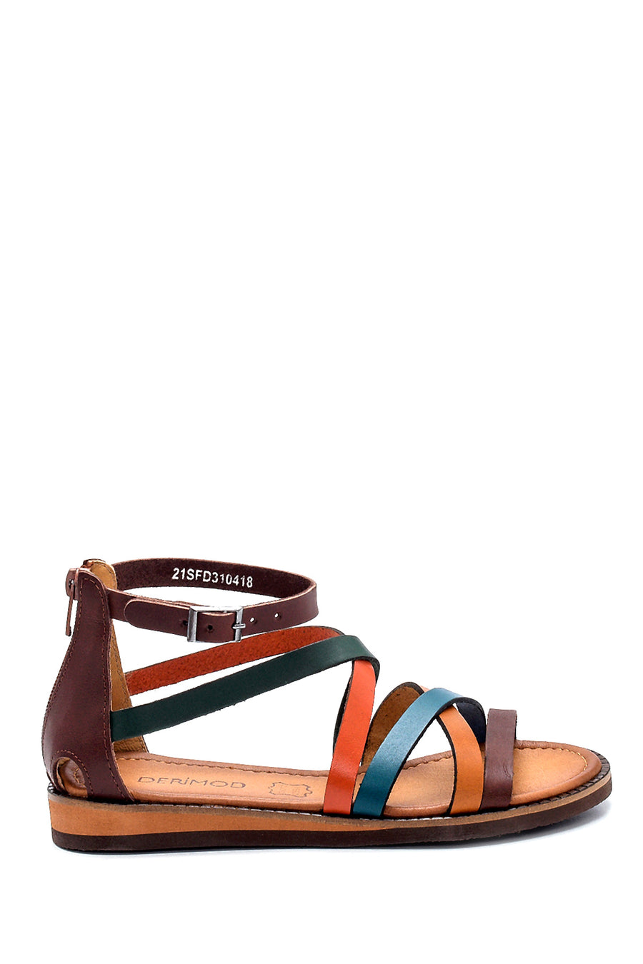 Kadın Deri Sandalet 21SFD310418 | Derimod