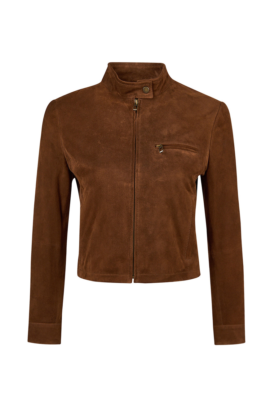 Dora Woman Brown Suede Leather Jacket