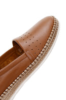 Women's Tan Leather Comfort Loafer | Derimod