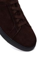 Male Brown Lace-Up Suede Leather Sneaker | Derimod