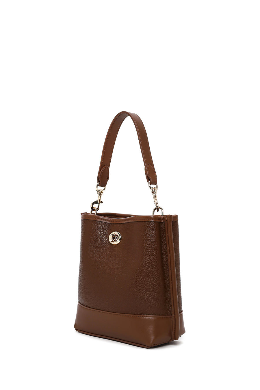 Woman Brown Long-Strap Shoulder Bag