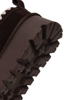 Woman Brown Thick-Soled Suede Teddy Boots | Derimod
