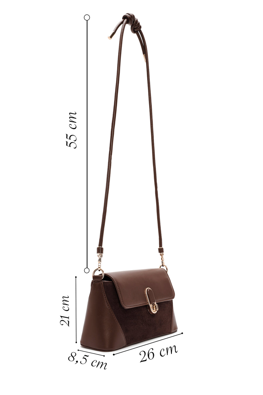 Women's Brown Long Strap Shoulder Bag
